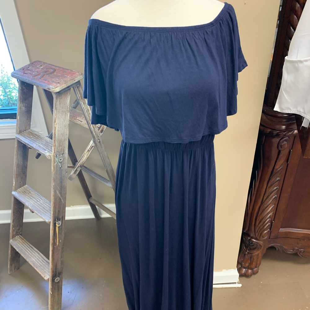 Navy blue maxi dress